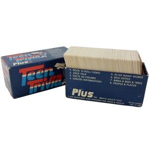Teen Trivia Plus 1984 Trivia Card Game